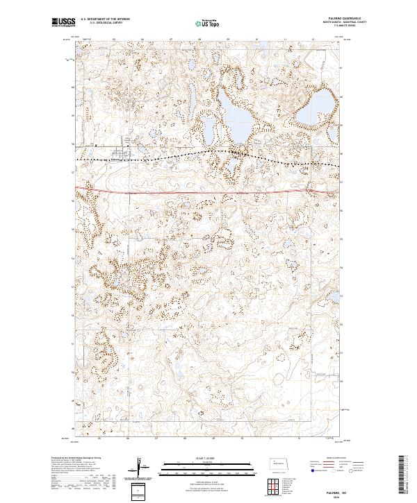 US Topo 7.5-minute map for Palermo ND