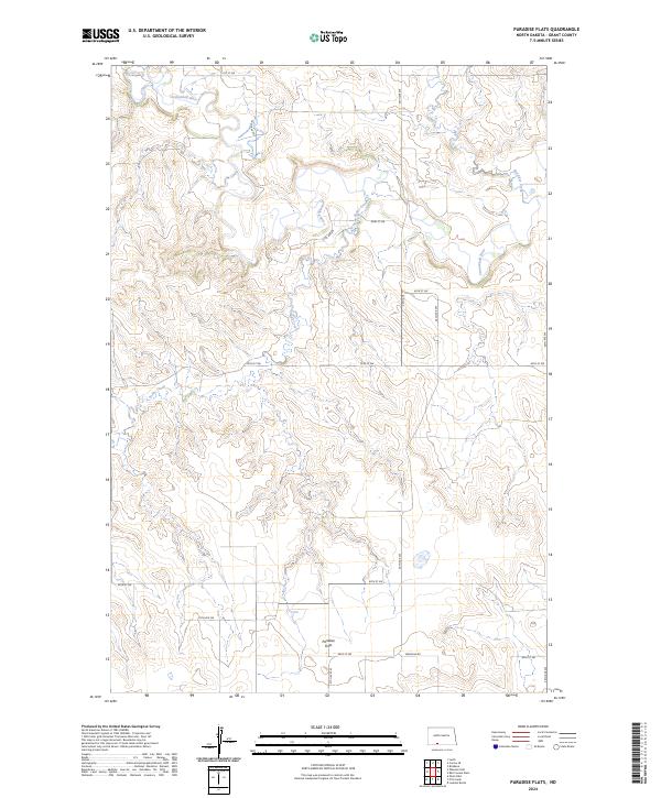 US Topo 7.5-minute map for Paradise Flats ND