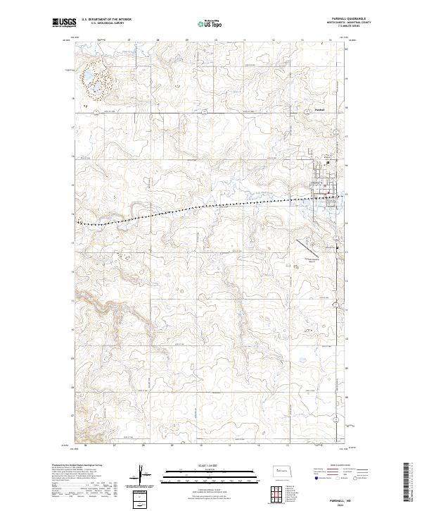 US Topo 7.5-minute map for Parshall ND