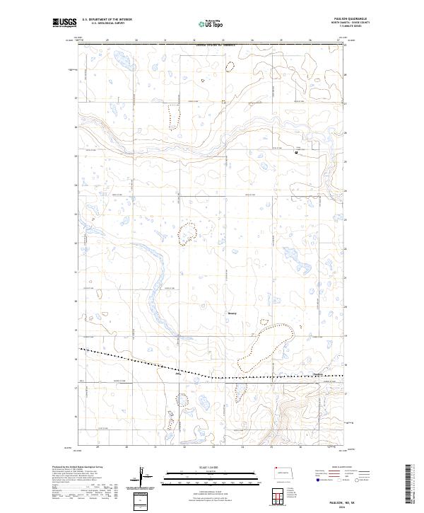 US Topo 7.5-minute map for Paulson NDSK