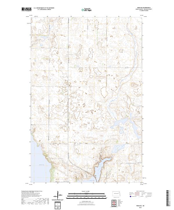 US Topo 7.5-minute map for Pekin NE ND