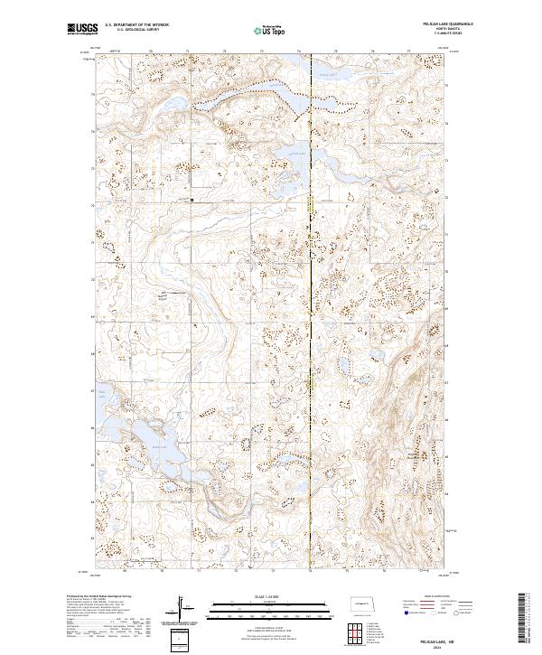 US Topo 7.5-minute map for Pelican Lake ND