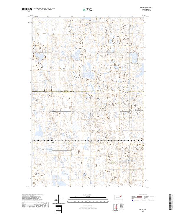 US Topo 7.5-minute map for Pelto ND