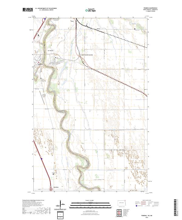 US Topo 7.5-minute map for Pembina NDMN