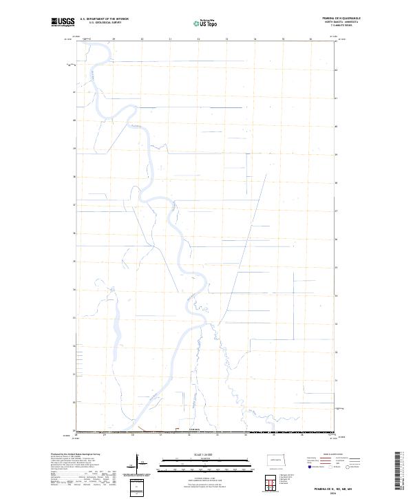 US Topo 7.5-minute map for Pembina OE N NDMBMN