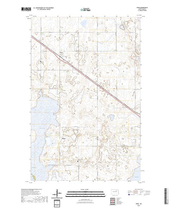 US Topo 7.5-minute map for Penn ND
