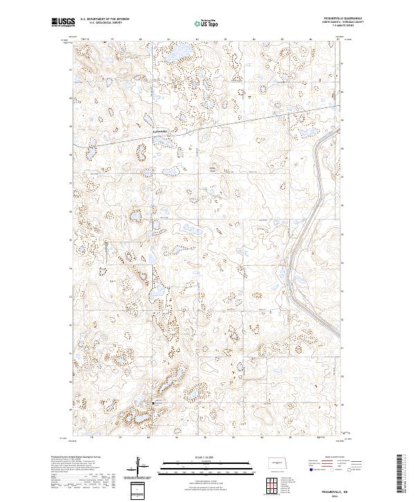 US Topo 7.5-minute map for Pickardville ND