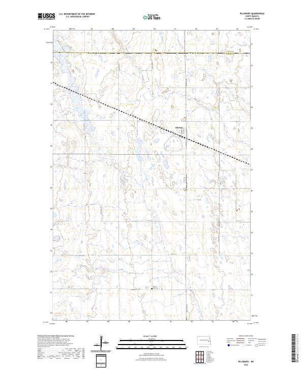 US Topo 7.5-minute map for Pillsbury ND