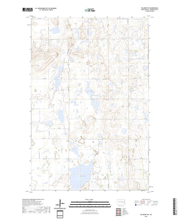 US Topo 7.5-minute map for Pillsbury SW ND