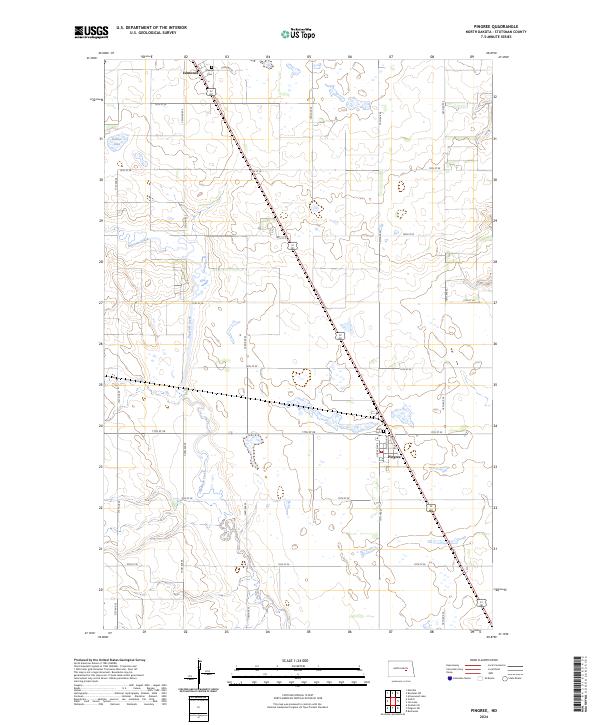 US Topo 7.5-minute map for Pingree ND