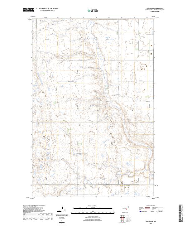 US Topo 7.5-minute map for Pingree SW ND