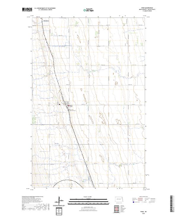 US Topo 7.5-minute map for Pisek ND