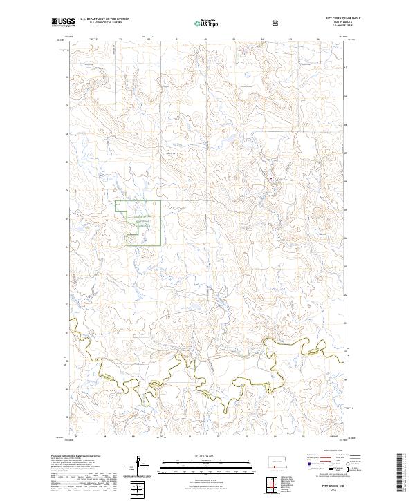US Topo 7.5-minute map for Pitt Creek ND