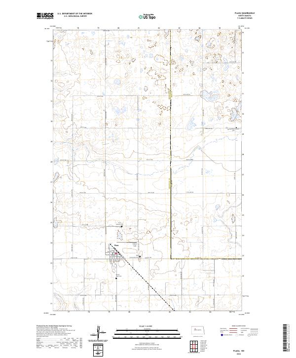US Topo 7.5-minute map for Plaza ND