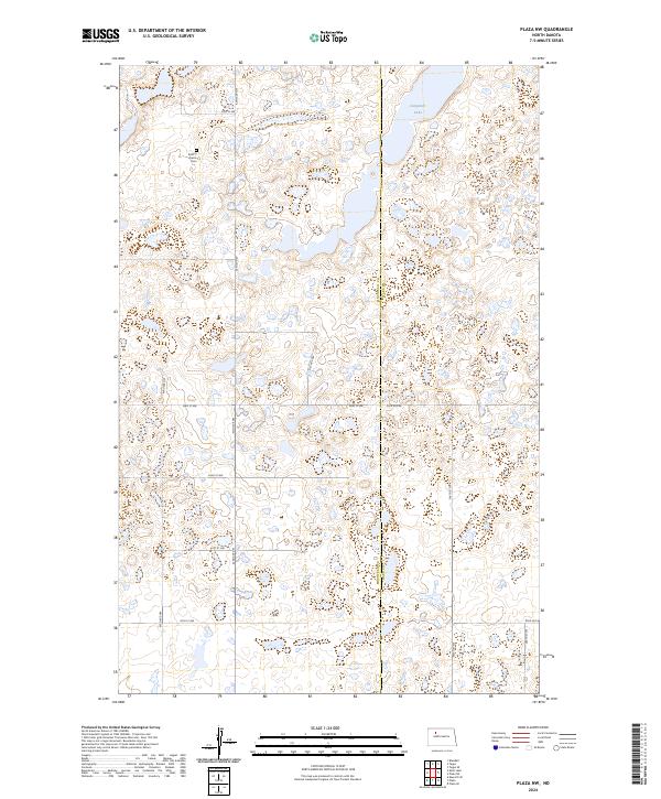 US Topo 7.5-minute map for Plaza NW ND