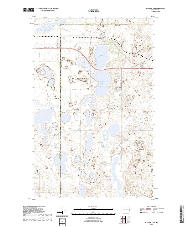 US Topo 7.5-minute map for Pleasant Lake ND