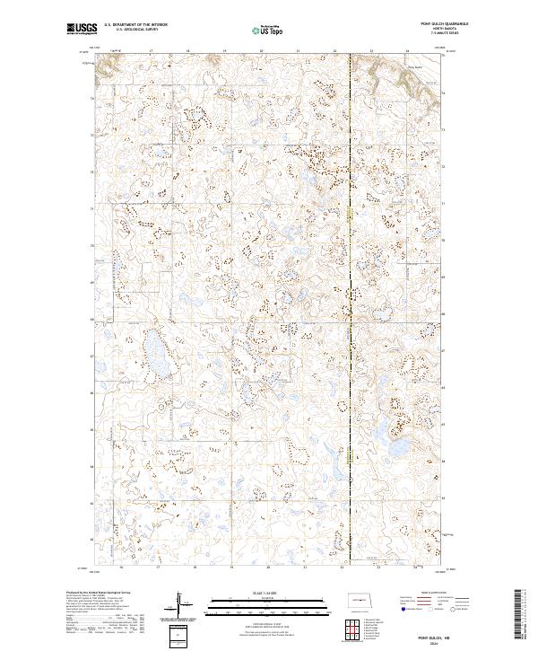US Topo 7.5-minute map for Pony Gulch ND
