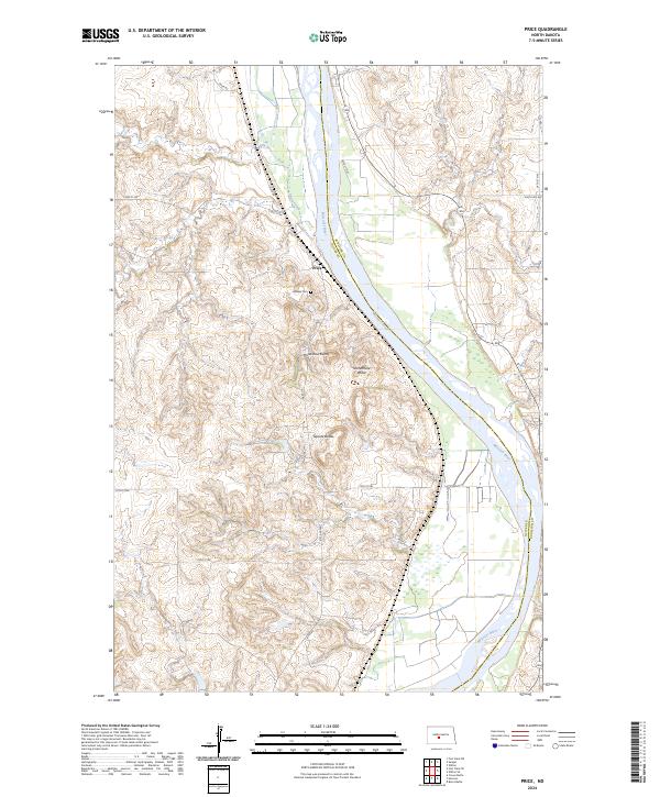 US Topo 7.5-minute map for Price ND