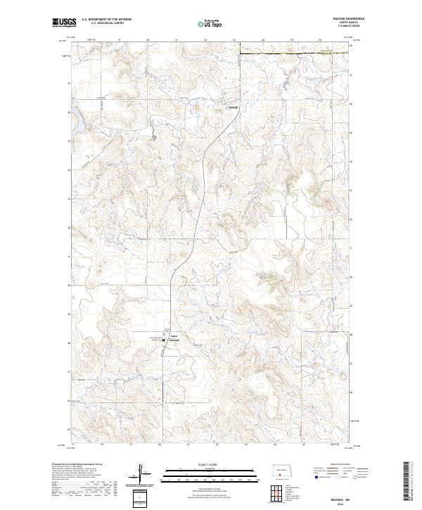US Topo 7.5-minute map for Raleigh ND