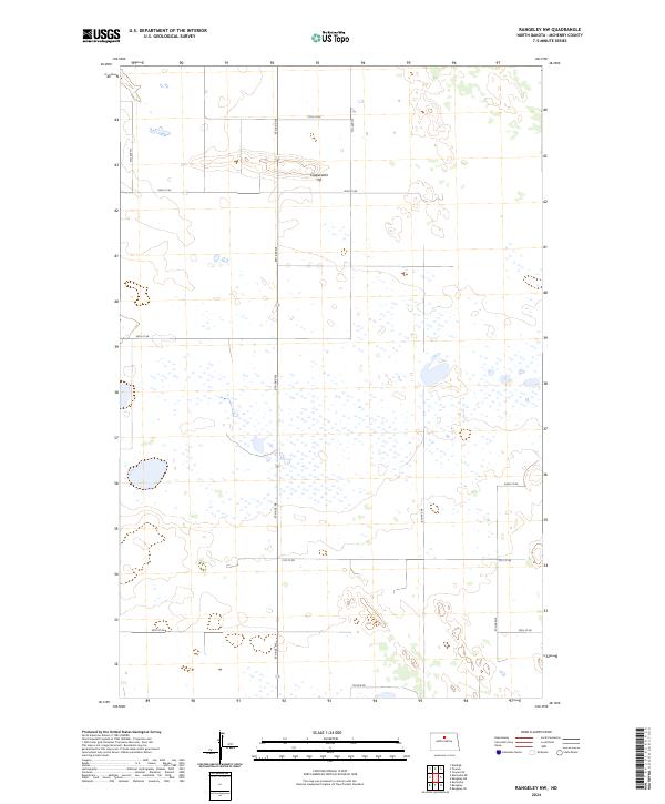 US Topo 7.5-minute map for Rangeley NW ND