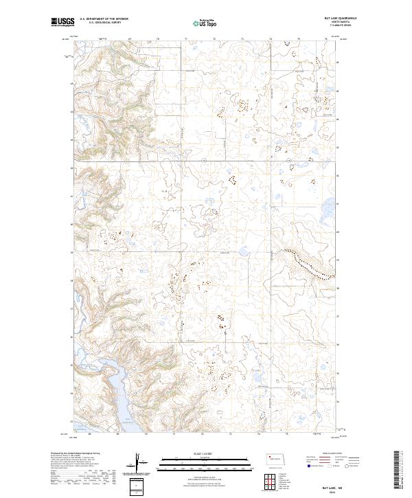 US Topo 7.5-minute map for Rat Lake ND