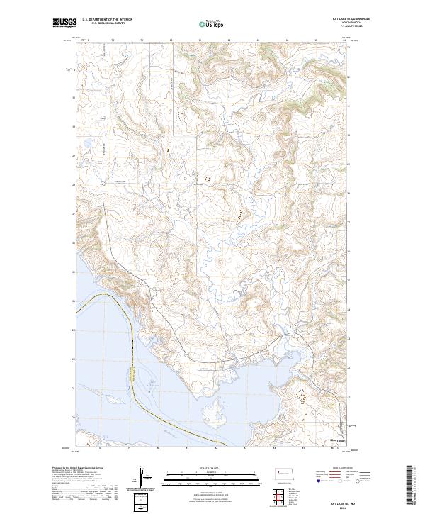 US Topo 7.5-minute map for Rat Lake SE ND