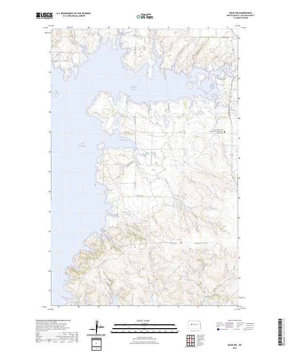 US Topo 7.5-minute map for Raub NW ND