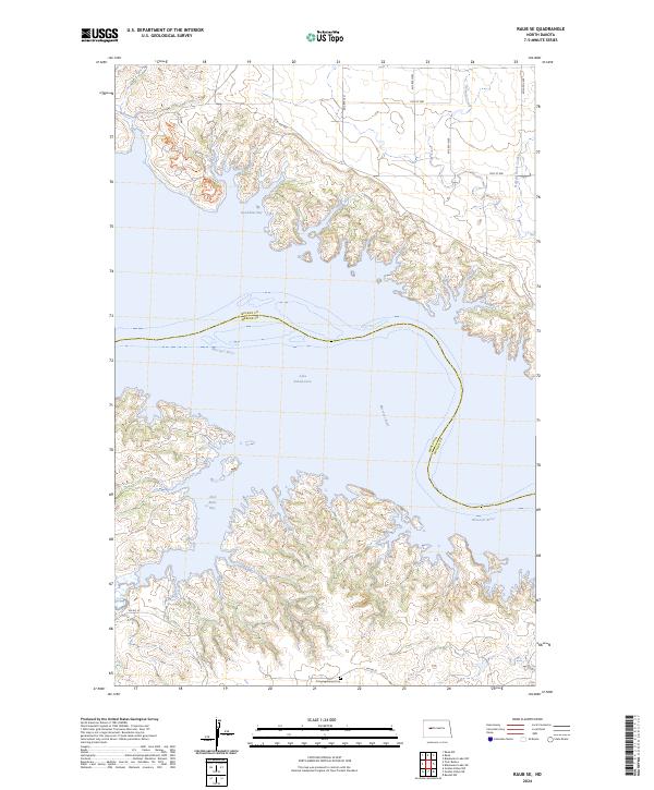 US Topo 7.5-minute map for Raub SE ND