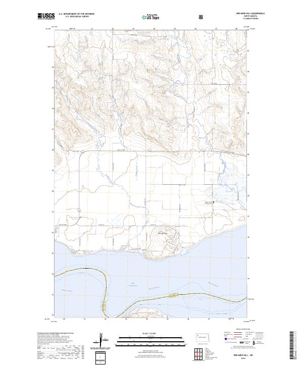 US Topo 7.5-minute map for Red Mike Hill ND