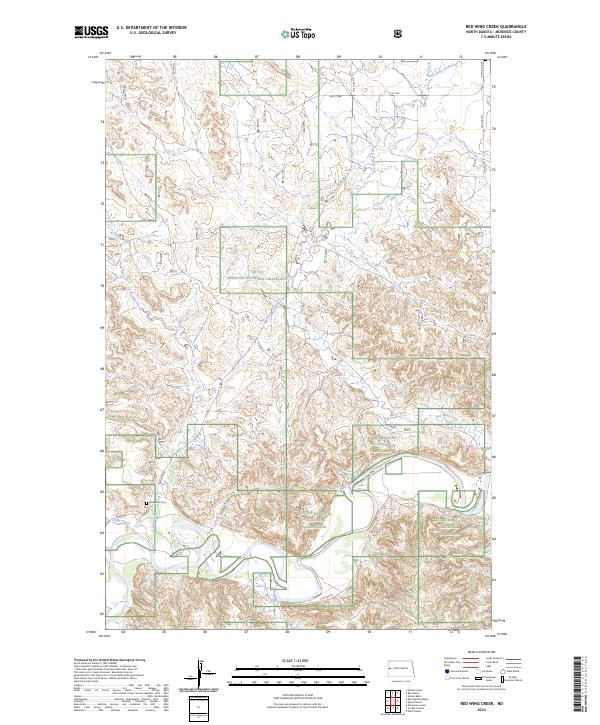 US Topo 7.5-minute map for Red Wing Creek ND