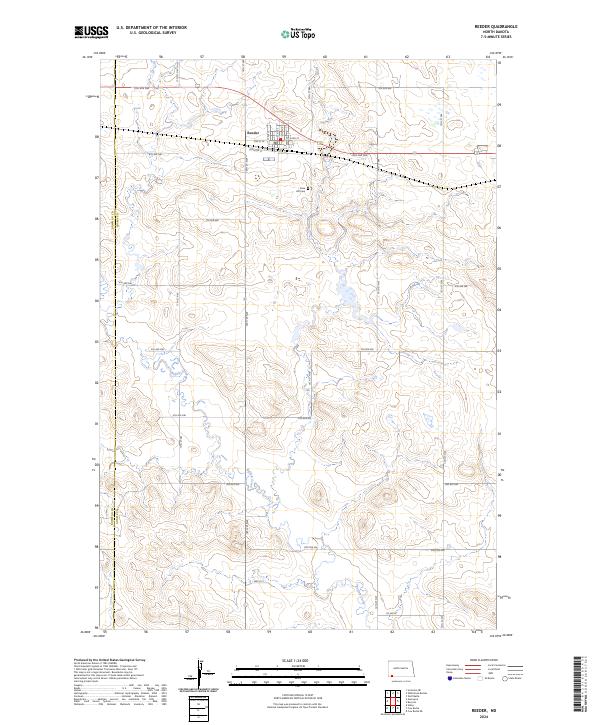 US Topo 7.5-minute map for Reeder ND