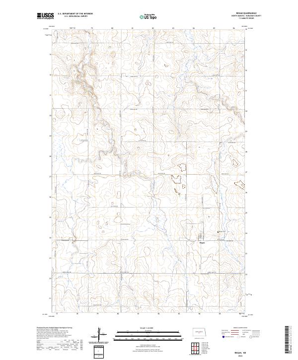 US Topo 7.5-minute map for Regan ND