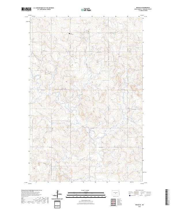 US Topo 7.5-minute map for Regan SE ND