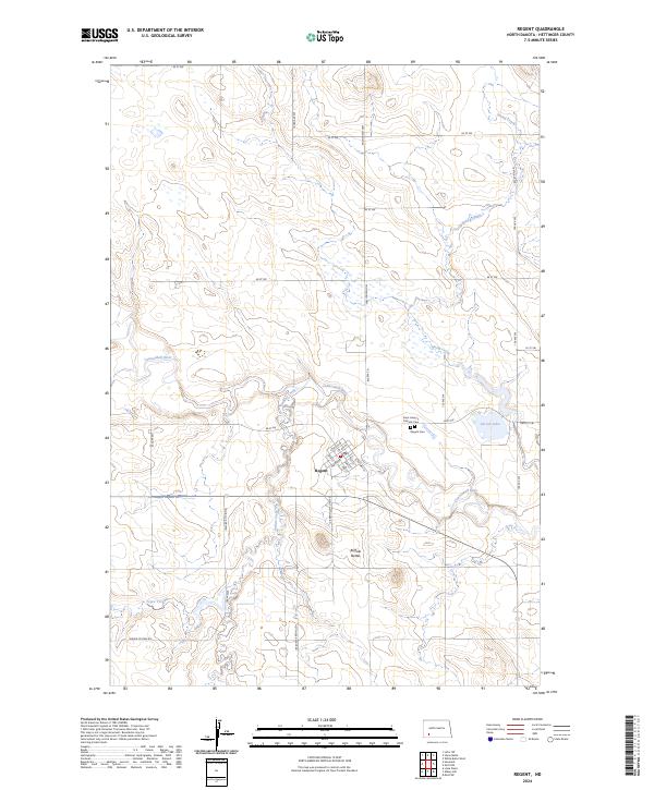 US Topo 7.5-minute map for Regent ND