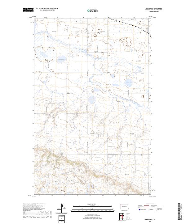US Topo 7.5-minute map for Rennie Lake ND