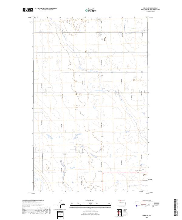 US Topo 7.5-minute map for Renville ND