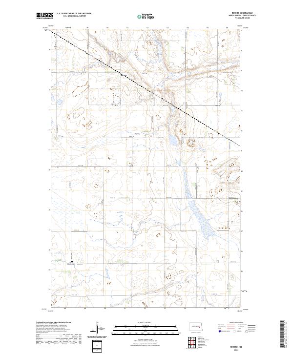 US Topo 7.5-minute map for Revere ND