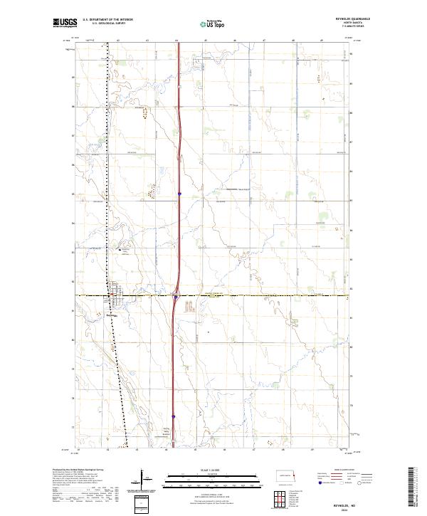 US Topo 7.5-minute map for Reynolds ND