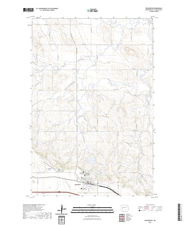 US Topo 7.5-minute map for Richardton ND