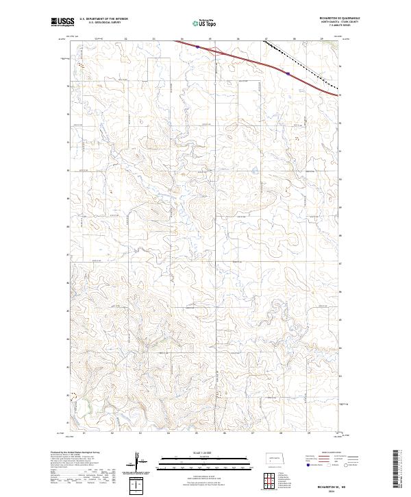 US Topo 7.5-minute map for Richardton SE ND