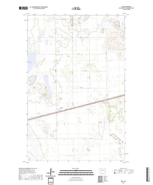 US Topo 7.5-minute map for Riga ND