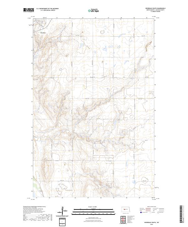 US Topo 7.5-minute map for Riverdale South ND