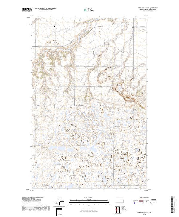 US Topo 7.5-minute map for Robinson Coulee ND