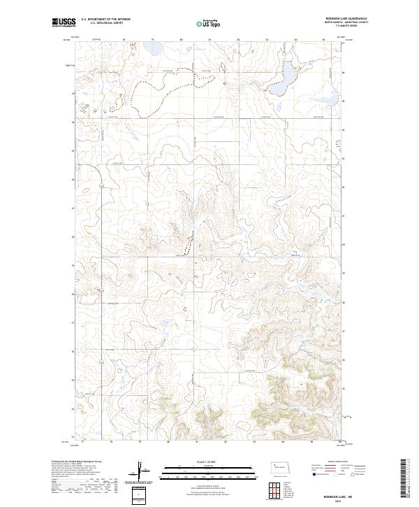 US Topo 7.5-minute map for Robinson Lake ND