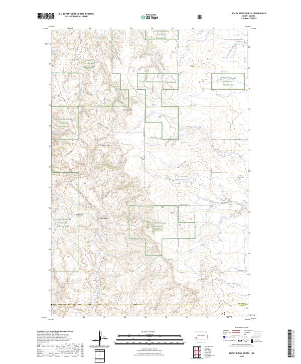 US Topo 7.5-minute map for Rocky Ridge North ND