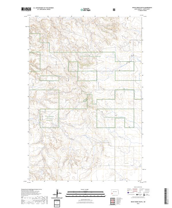 US Topo 7.5-minute map for Rocky Ridge South ND