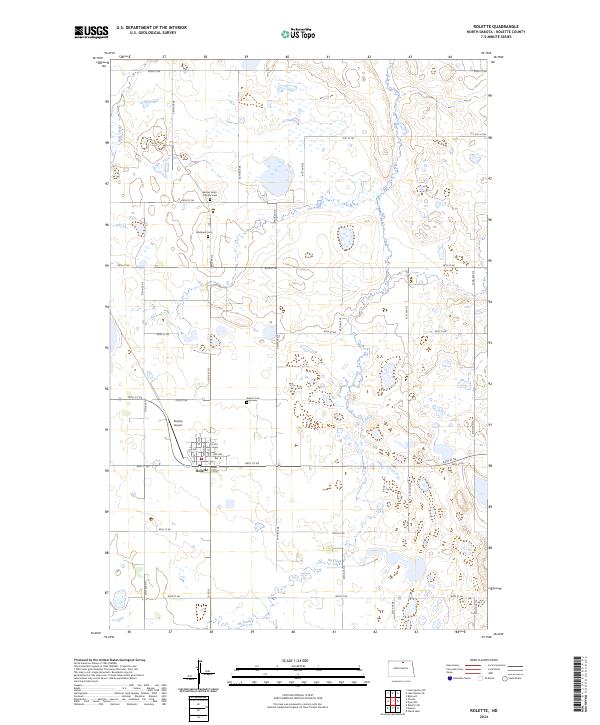 US Topo 7.5-minute map for Rolette ND