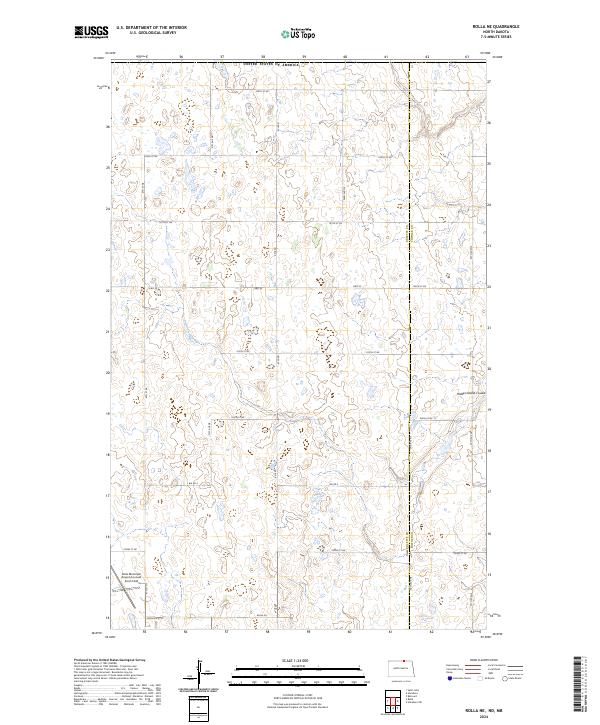 US Topo 7.5-minute map for Rolla NE NDMB