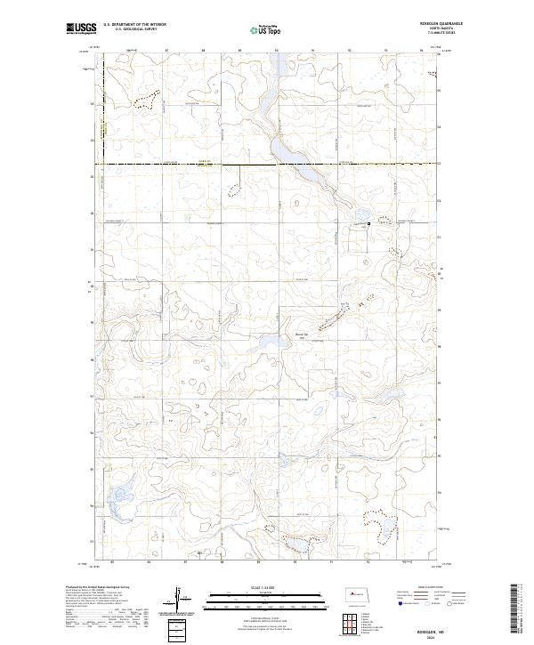 US Topo 7.5-minute map for Roseglen ND