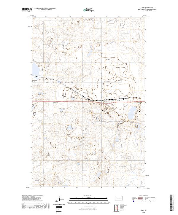US Topo 7.5-minute map for Ross ND